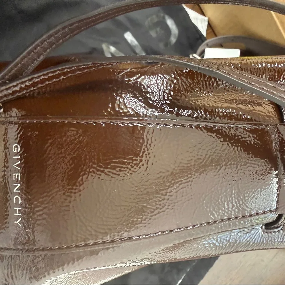 Givenchy Small Pumpkin Drawstring Leather Bucket Bag in Ebony NWT